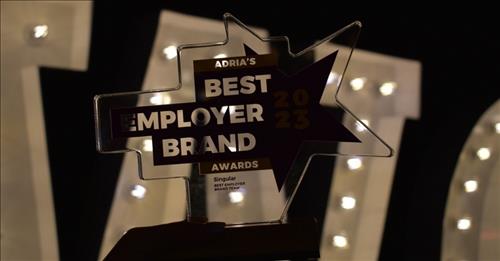 Singular со три освоени награди на BEST EMPLOYER BRAND ADRIA  AWARDS 2023!